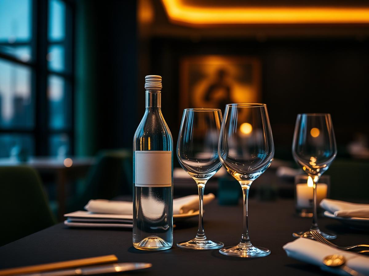 Customized bottled water for restaurants