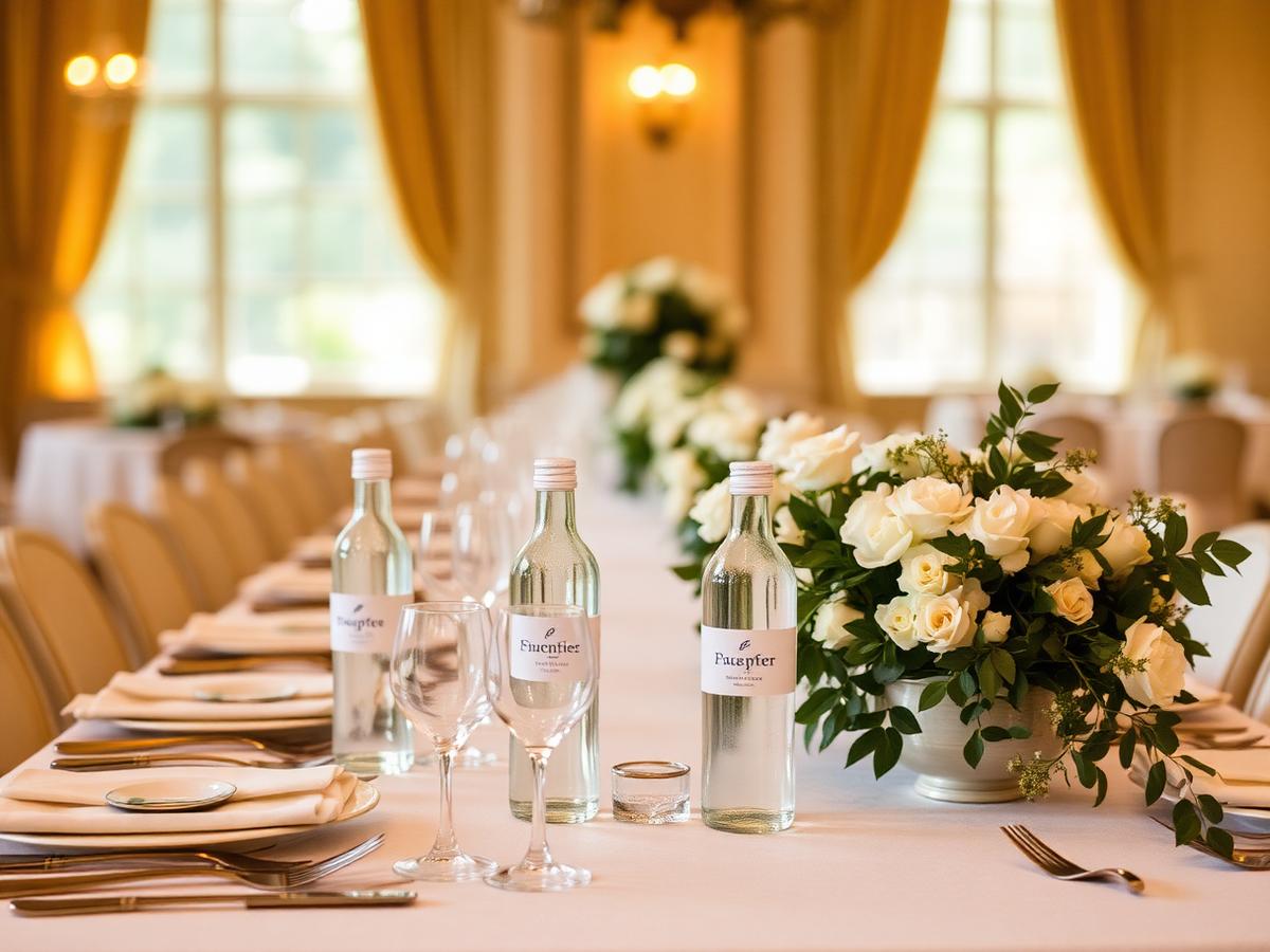 Customized bottled water for weddings